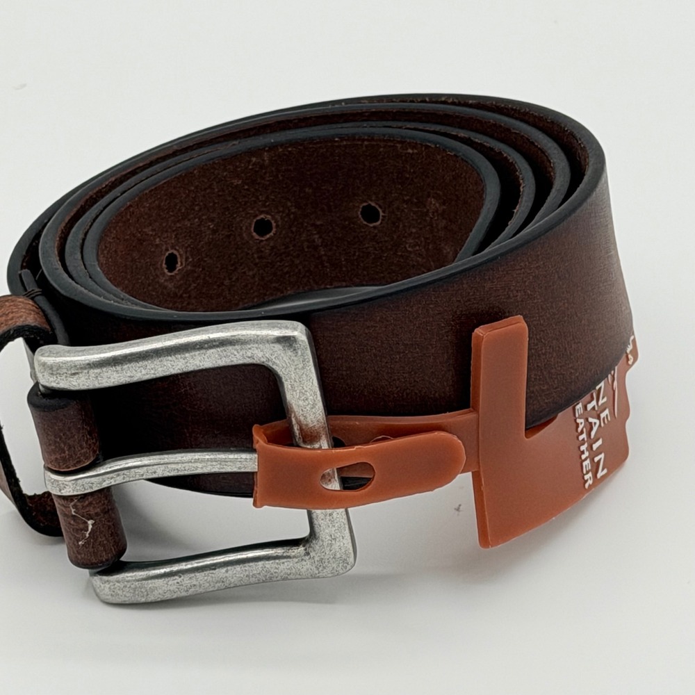 Stone Mountain Belt Men XL 42-44 Brown Leather Rugged Classic Workwear Rustic